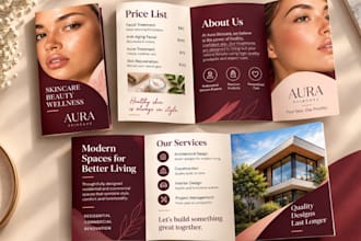 design trifold brochure, tri fold business brochure, bifold brochure design