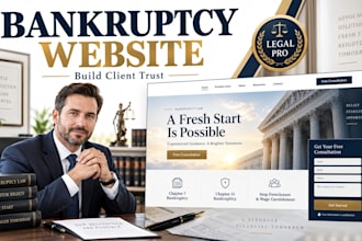 design bankruptcy website attorney lawyer law firm wordpress legal service