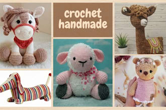 design custom crochet gift handmade soft plush toys amigurumi stuffed animals