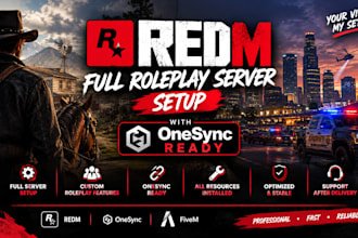 setup redm full roleplay server with onesync ready