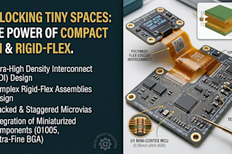 design compact hdi pcb, microvia, rigid flex and miniaturized electronics