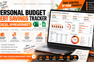 build personal budget debt savings tracker excel spreadsheet