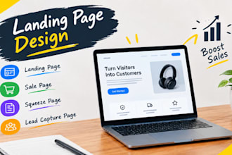 design landing page, sale page, squeeze page, lead capture page to boost sales