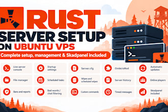 setup a rust server on your ubuntu vps