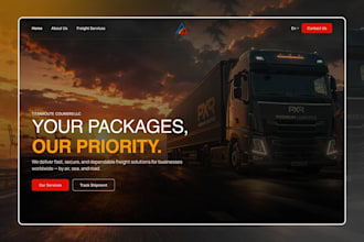 design modern and professional logistics website