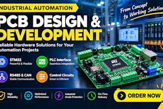 industrial automation pcb design, plc interface, stm32, rs485, can and control