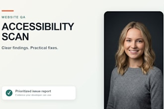 scan your website for accessibility issues and provide a fix report