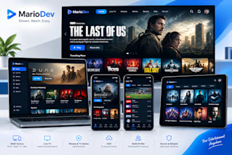 develop streaming app, video player, live TV, vod app for mobile, TV app and web