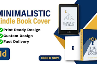 design minimalistic kindle book cover custom paperback novel cover