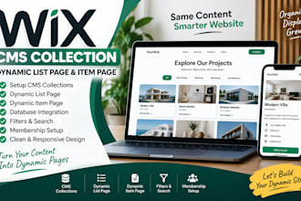 build wix cms collection, dynamic list page and item page membership setup