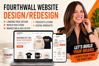 design fourth wall website setup fourthwall store setup fourthwall pod merch