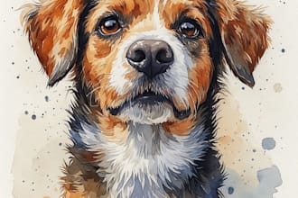 draw your dog or any pets into cartoon