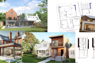 design home addition, garage conversion and extension permit drawings USA