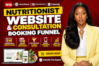 build nutritionist website on wix nutrition coach consultation booking funnel