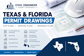 draw residential plan or plot plan for permit in texas and florida