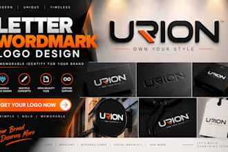 do lettering , word mark , letter mark and gradient logo design
