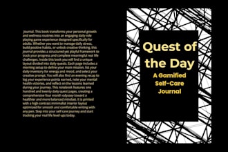 design an rpg self care journal and fitness planner PDF