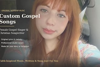 be your female gospel singer, christian songwriter for custom gospel songs