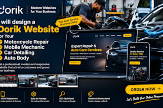 design motorcycle repair mobile mechanic car detailing auto body dorik website