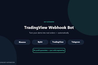 build a tradingview webhook bot for binance, bybit and crypto exchanges