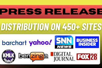 write a professional press release and provide PR distribution