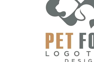 design pet, dog, cat or animal, and veterinary clinic logo
