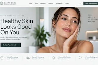 build squarespace dermatologist website skin doctor website cosmetic derm clinic