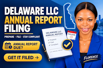 delaware llc annual report filing preparation  annual compliance