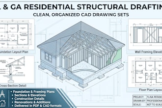 prepare florida and georgia civil structural drawing sets