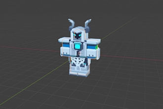 model roblox voxel armor and items, or maps in 3d blender