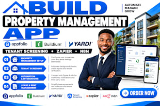 build property management appfolio buildium yardi tenant screening zapier n8n