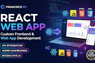 develop custom react web app and frontend