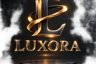 design a premium 3d logo with a luxury floating effect