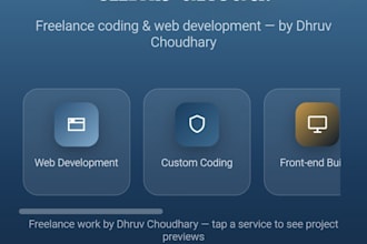 do web development for you