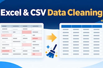 clean and remove duplicates from excel or CSV data