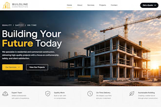 design squarespace construction website contractor building contruction service
