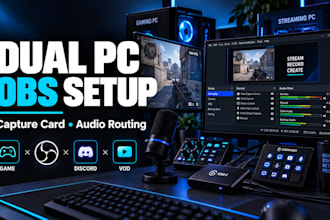 setup dual pc streaming obs capture card and audio routing