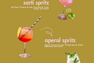 design materials to capture birthdays, bachelorettes, bridal showers, etc