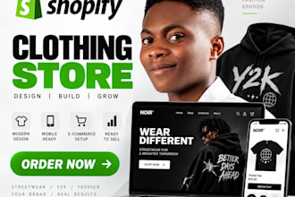 design streetwear website clothing website y2k shopify website clothing brand