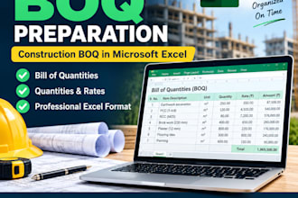 prepare boq in excel for construction projects