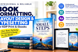 do book formatting, ebook kindle formatting, and canva ebook design