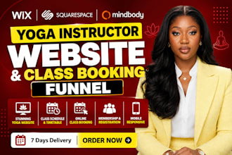 build a yoga instructor website on squarespace mindbody class booking funnel