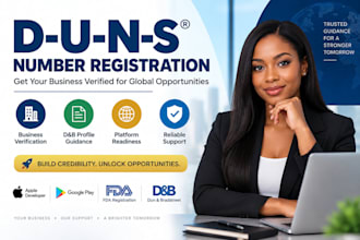 help you register a d u n s number for apple goggle and fda