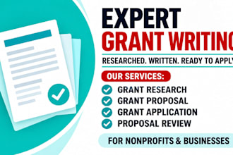 research and write grant proposals for nonprofits and businesses