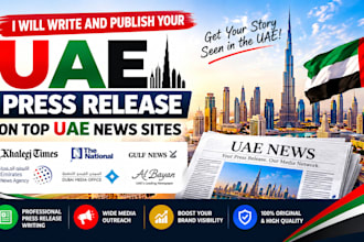 write and publish your uae press release on top uae news sites
