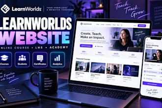 build learnworlds website and online course lms academy