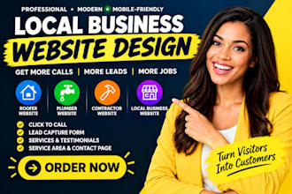 design roofer website plumber website contractor website, local business website