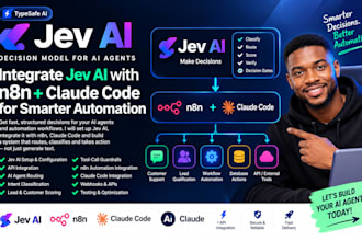 integrate jev ai with n8n claude code ai agent api and automation workflow