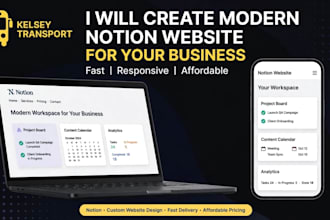 build a clean notion website your business in 24hrs