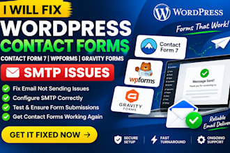 fix wordpress contact form 7, wpforms, gravity forms SMTP issues